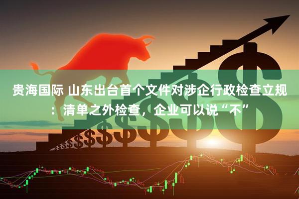 贵海国际 山东出台首个文件对涉企行政检查立规：清单之外检查，企业可以说“不”
