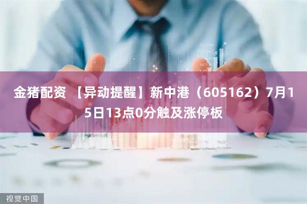 金猪配资 【异动提醒】新中港（605162）7月15日13点0分触及涨停板