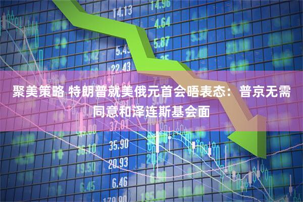聚美策略 特朗普就美俄元首会晤表态：普京无需同意和泽连斯基会面