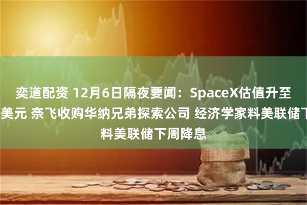 奕道配资 12月6日隔夜要闻:SpaceX估值升至8000亿美元 奈飞收购华纳兄弟探索公司 经济学家料美联储下周降息